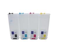 IJOSADON Cartouche d'encre Rechargeable Compatible avec HP10 82 Compatible avec Traceur Designjet 500 800 500PS 800PS avec Puce permanente