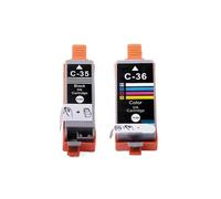 IJOSADON Cartouches à Jet d'encre compatibles Compatible avec IP100 IP100B IP110 260 320 PGI-35 PGI35 PGI-35BK CLI-36(1 Set)