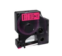 IJOSADON Étiquettes compatibles de 12 mm Compatible avec LabelManager 160 280 Black Rose Fluorescent sur D1 1933238-1 1933238-2(Black on Flu Pink)