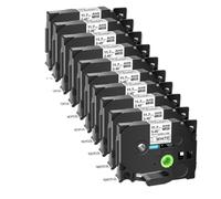 IJOSADON Étiquettes thermorétractables 11.7mm, 10 pièces, 4,92 Pieds, compatibles avec HSE-231, Noir sur Blanc, compatibles avec Les imprimantes d'étiquettes p-tounch PT-1000