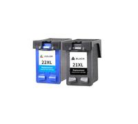 IJOSADON Les Cartouches à Encre compatibles Compatible avec 21 22 s'adaptent à HP21 HP22 Compatible avec Deskjet F2180 F2200 F2280 F4180 F300 F380 380 D2300(1BK and 1COLOR)