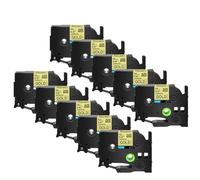 IJOSADON Paquet de 5 Rubans AZE 231 12mm Ruban d'étiquettes laminé Noir sur Blanc Compatible avec TZ 231 TZe 241(10PK Black on Gold)