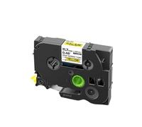 IJOSADON Tapon de Tube Thermique de 12 mm Compatible avec HSE-231 HSE-631 HSE 231 631 HSE-211 HSE-221 611 Étiquettes Fonctionne avec Le Fabricant d'étiquettes(1Pcs Black on Yellow)