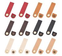 IJSDNVJNDX 12 Pièces Boutons Pression en Cuir PU 6 Couleurs à Coudre sur Fermeture à Languette en Cuir PU Bricolage Artisanat Couture Boucles à Pression Attaches