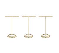 IJSDNVJNDX 3X Boucle d'oreille PréSentoir de Boucles d'oreilles en Or Boucles d'oreilles en Forme de T Vitrine Golden Large
