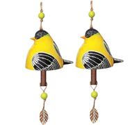 IJSDNVJNDX Cloche de Chant D'Oiseau de Moineau Doré Suspendue, Carillon à Vent de Campagne, Pendentif de Carillon à Vent en Résine, Décoration de Cour de Maison