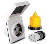 IJSDNVJNDX Kit D'Alimentation de Quai de Sortie D'Entrée de Courant RV 30 A avec Protecteur de Cordon de Démarrage 125 V NEMA L5-30P L5-30R Mâle Connecteur