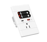 IJSDNVJNDX Prise Murale USB-C Résistante Aux Manipulations, Câble Rétractable USB-C et USB-A PD GaN 20W, Port de Charge 15A 125V.