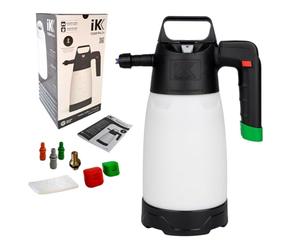 IK Foam PRO 2 +, Professional Foam Sprayer in onnecteur d`Air Comprimé | 3 bar, valve Schrader universelle, detailing, nettoyage, traitement hygiénique, mousse sèche, humide ou intermédiaire