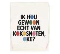 Ik Hou Gewoon Echt Van Kokosnoten Oké? Glas Bier Mok Beker Sac à Provisions Réutilisable Shopping Bag Beige