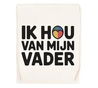 Ik Hou Van Mijn Vader Glas Bier Mok Beker Sac à Provisions Réutilisable Shopping Bag Beige