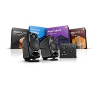 IK Multimedia - Portable Guitar Studio Bundle, Includes a pair of iLoud Micro Monitors, an AXE I/O ONE + downloads of AmpliTube 5 + TONEX + MODO BASS 2 + MODO DRUM 1.5