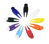 IKAAR Lot de 9 outils de réparation de divot de golf en plastique durable avec marqueurs de balle de golf