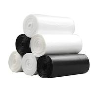 Ikando Noir Blanc Transparent 6L Sacs Poubelle Sachets Poubelles, 150 Compte/6 Rouleaux