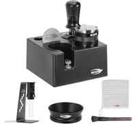 IKAPE Ensemble d'outils pour expresso 8 en 1 - Tamper à café, distributeur, entonnoir magnétique, écran de palette, station de tamper, outil de distribution d'agitateur, serviette de nettoyage et