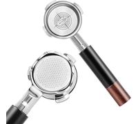 IKAPE Porte-filtre nu sans fond 54 mm pour machine Breville Barista Series BES870/880 et machines Solis Barista (panier filtrant d'une capacité de 18 g inclus)