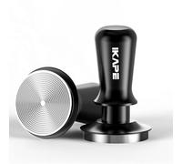 IKAPE Tamper à expresso de 58,35 mm, de qualité supérieure avec ressort calibré, base 100 % acier inoxydable, compatible avec machine à expresso Rancilio, porte-filtre sans fond Gaggia
