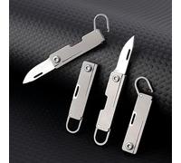 ikappy Titane Mini Couteau Pliant, Couteaux de Poche, Couteau de Poche Mince Couteau de Camping en Plein air pour Femmes Couteaux à Fruits