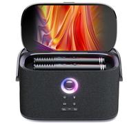 Ikarao Karaoké Adulte - Enceinte Pro avec Écran et 2 Micros Sans Fil - 140W - Compatible Wi-Fi, HDMI et TV - Idéal pour Fête - Abonnement Karafun Inclus（Shell S2）