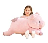 IKASA Peluche Cochon Géant Animal Jouets - Grand Porc Cochonnet Mignon Moelleux Peluche Grosse Douce Animaux de Grande Taille Adorable - Cadeaux pour Les Enfants Filles Garçons (78cm, Rose)