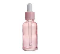 ikasus 100ML Flacons en Verre Rose avec Pipettes, Compte Gouttes, Bouteilles Dropper Rechargeables pour Les Huiles Essentielles