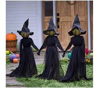 ikasus 3 pièces Halloween Décoration De Sorcière,Décoration d'halloween Sorcière avec des Lumières Décoration Horreur Sorcière Lumineuse Décoration de sorcière d'halloween pour Cour Jardin Extérieur