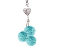 ikasus Pendentif en Cristal pour Voiture - Cour - Amour - Cristal Arc-en-Ciel - Voiture Décorations avec Pompon,Fleur - Attrape-Soleil - Décoration de Voiture