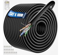 ikbc Cable Ethernet 100m Exterieur Long 23AWG Cable d'installation Cat 6