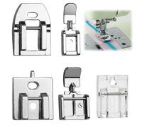 ikBrtaiay 5 Pièces Pieds de Machine à Coudre, Accessoires Couture Pied Machine à Coudre, Fermeture Éclair Amovible pour Tous les Modèles à Levier Bas, 2 Pièces, Pieds-de-Biche pour Singer, Brother, Ba