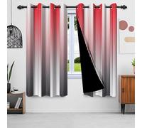 IKDZCM Lot de 2 Rideaux de fenêtre à Rayures dégradées, Modernes et Lumineux, en Tissu Polyester occultant, pour Chambre à Coucher ou Salon (l x H/2 x 140 x 280 cm)