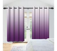 IKDZCM Lot de 2 Rideaux de fenêtre dégradés de Couleur Unie, Violet, décoration de Chambre à Coucher, Salon, occultants, en Tissu Polyester (l x H/2 x 260 x 260 cm)