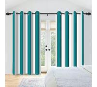 IKDZCM Lot de 2 Rideaux de fenêtre Modernes à Rayures de Couleur Unie, Style bohème Nordique, décoration de Chambre à Coucher, Salon, en Tissu Polyester occultant (l x H/2 x 143 x 205 cm)