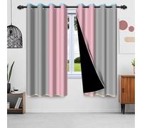 IKDZCM Lot de 2 Rideaux occultants en Polyester Bicolore Style bohème Moderne et Nordique pour Chambre à Coucher et Salon (l x H/2 x 100 x 185 cm)