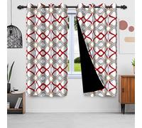 IKDZCM Lot de 2 Rideaux occultants Style bohème Nordique, Motifs géométriques Modernes, pour Chambre à Coucher, Salon (l x H/2 x 117 x 230 cm)