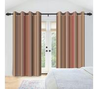 IKDZCM Rideau de fenêtre Moderne en Lin à Fines Rayures, décoration de Ferme, Cuisine, Chambre à Coucher, Salon, Rideaux occultants en Polyester (l x H/2 x 200 x 240 cm)