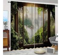 IKDZCM Rideaux occultants à œillets pour Salon, Chambre à Coucher (l x H / 2 x 132 x 114 cm)