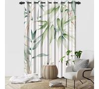 IKDZCM Rideaux occultants à imprimé Floral et Bambou, Style Moderne, pour Salon, Chambre à Coucher (l x H/2 x 100 x 120 cm)