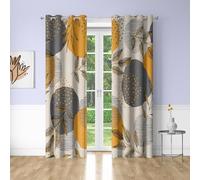 IKDZCM Rideaux occultants décoratifs « Murmure d'automne », Style Minimaliste Japonais, imprimés, pour Chambres et dortoirs (L x H / 2 x 175 x 270 cm)