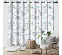 IKDZCM Rideaux occultants en Polyester, 2 Panneaux, Motif Texte et Image, Style Nordique Moderne, pour Chambre ou Salon (LxH/ 2 x 100 x 270cm)