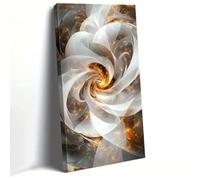 IKDZCM Tableau encadré doré, affiche sur toile, impression sur toile, style abstrait, décoration métallique (71 x 143 cm)