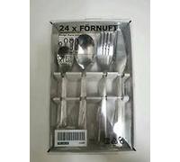 IKEA 5054809789449 FÖRNUFT Lot de 24 Ménagères Acier Inoxydable Argent 22 x 14 x 4 cm