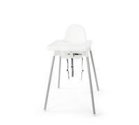 IKEA ANTILOP - Chaise haute avec plateau, couleur argent