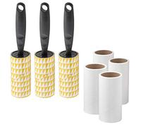 IKEA BASTIS Lot de 3 rouleaux anti-peluches gris + 4 rouleaux de recharge