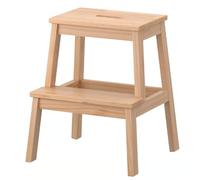 IKEA BEKVÄM Tabouret marchepied en hêtre massif avec poignée de transport 50 cm de haut