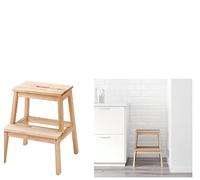IKEA BEKVÄM Tabouret marchepied en hêtre massif avec poignée de transport 50 cm de haut