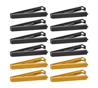 Ikea BEVARA Lot de 12 grandes pinces à sceller en plastique, 14 cm de long, gris et jaune
