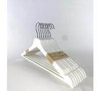 Ikea Bumerang Lot de 8 cintres en bois avec revêtement en poudre Blanc
