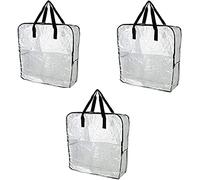 IKEA DIMPA Lot de 3 sacs de rangement XL transparents et résistants à l’humidité