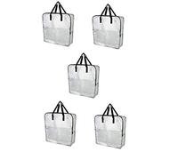 IKEA DIMPA - Lot de 5 sacs de rangement extra larges, transparents, résistants, protection contre l'humidité et les mites (63,5 x 22,4 x 63,5 cm)