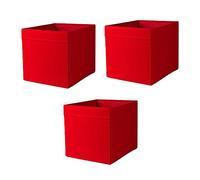 Ikea Drona Boîte, Rouge (Lot de 3)